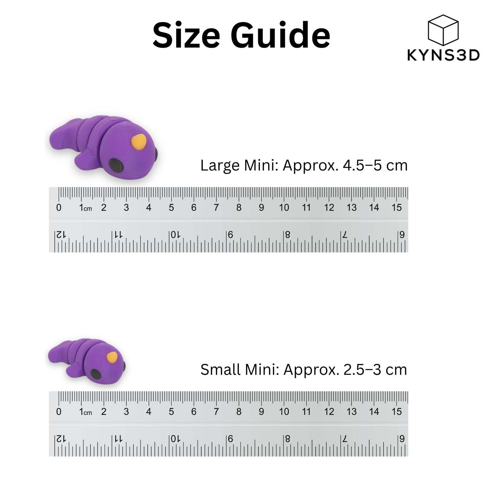 Mini Articulated Baby Narwhal 3D Printed Flexi Fidget Toy – Purple & Orange Cute Ocean Animal Desk Buddy - Image 5