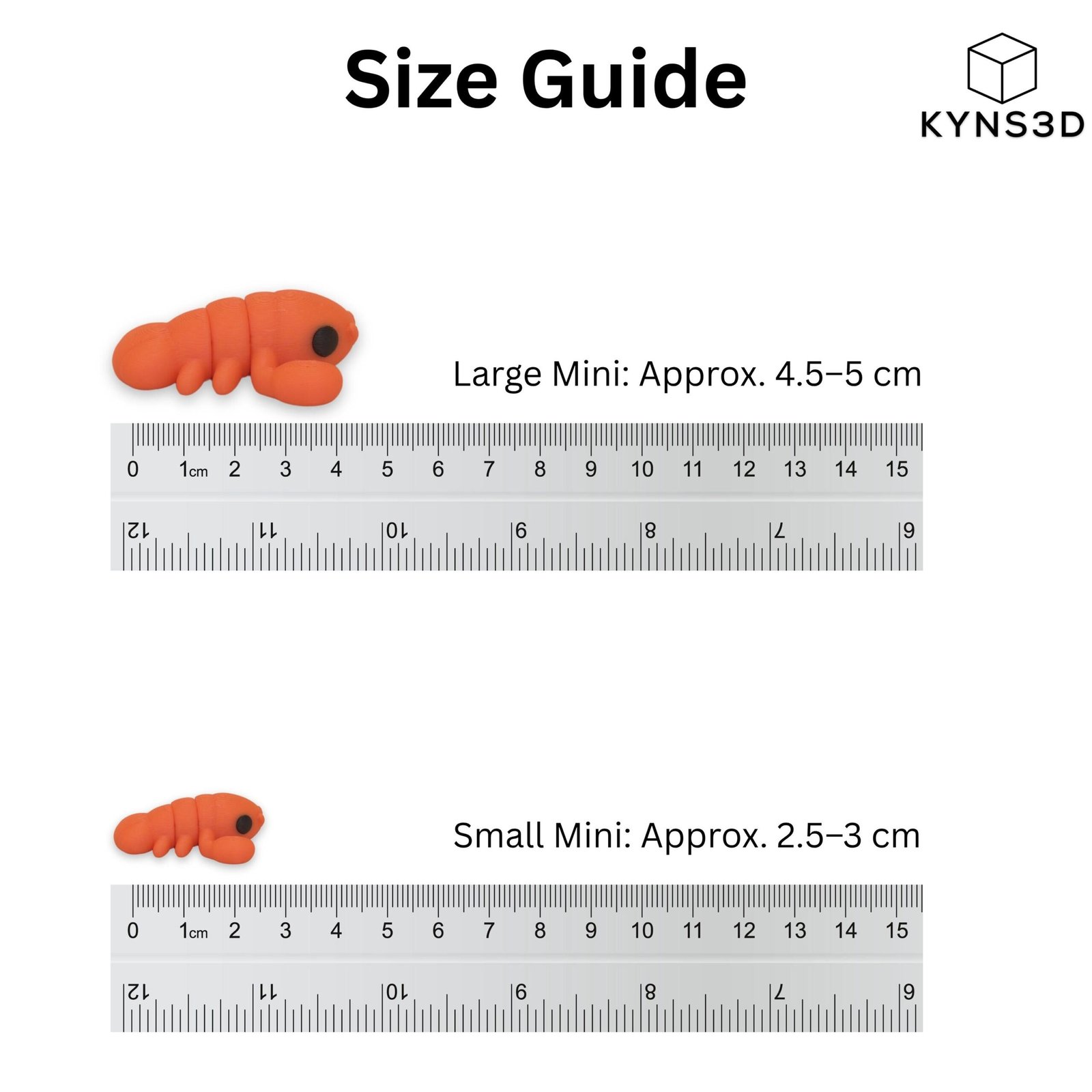 Mini Articulated Baby Lobster 3D Printed Flexi Fidget Toy – Cute Orange Animal Desk Buddy & Sensory Gift - Image 5